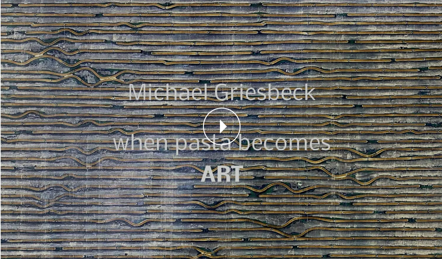 Michael Griesbeck, wenn Pasta zum ART-Banner wird